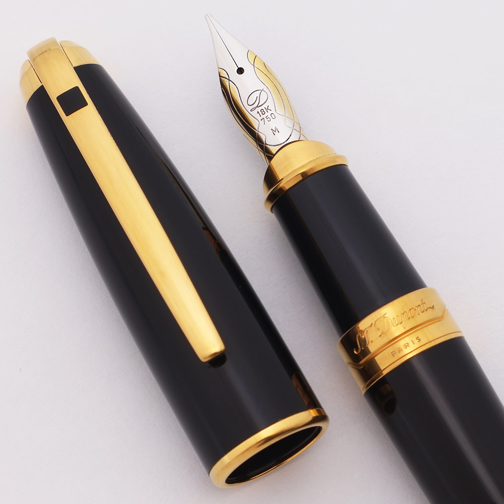 ST Dupont Olympio XL Oversize Fountain Pen - Black Chinese Lacquer
